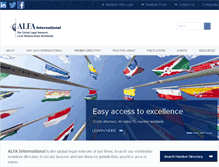 Tablet Screenshot of alfainternational.com